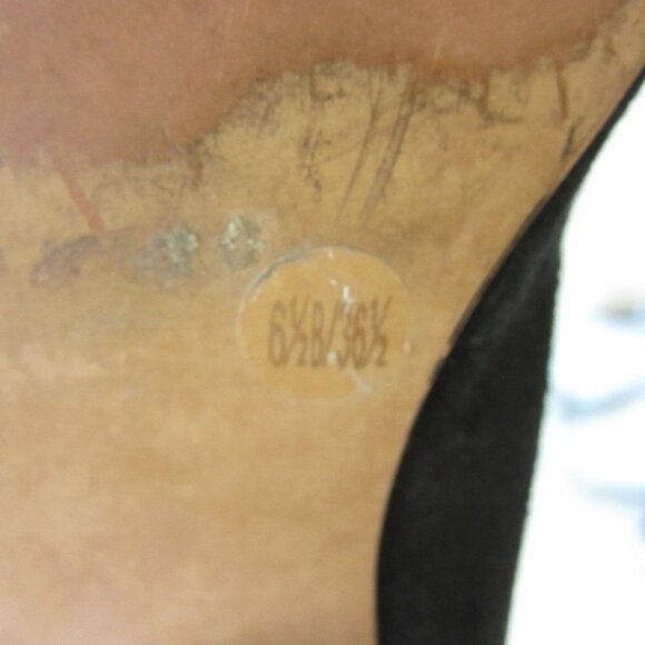 Sole Society Heels Black Suede Pumps Short Block Business Formal Women's 6.5 - Picture 6 of 7